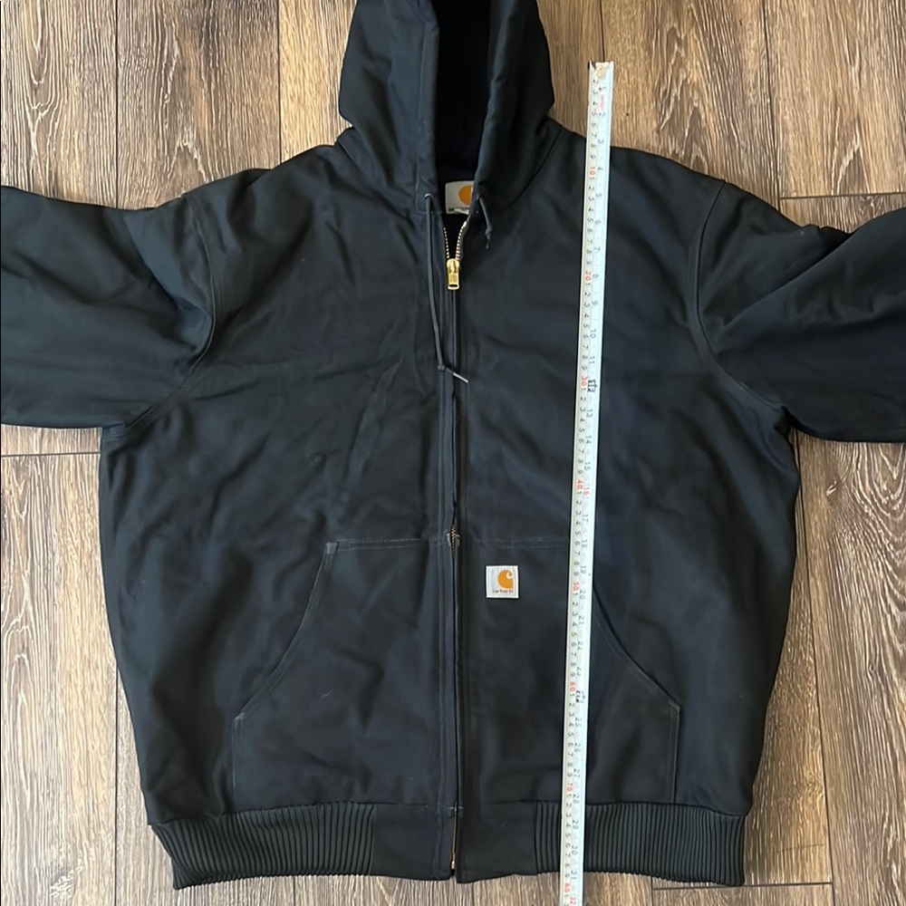 Vintage Carhartt Jacket Mens Size XL Black J140 Distressed Tall Made In USA 90s - Picture 14 of 16